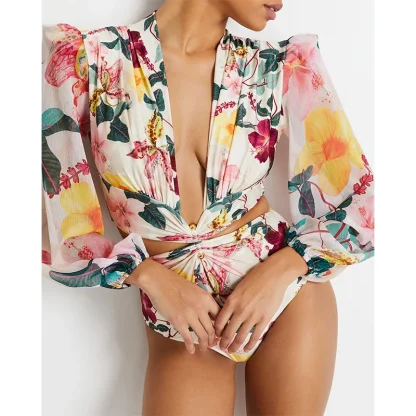Hollow Out One Piece Swimsuit - Image 3