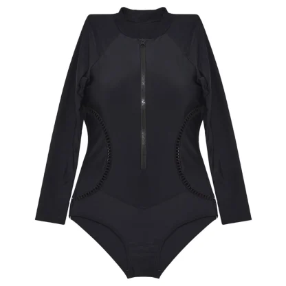 Sexy Zipper One Piece Swimsuit - Image 5