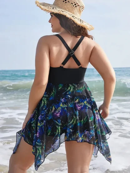 Chic Tummy Control One Piece Swimsuit - Image 2