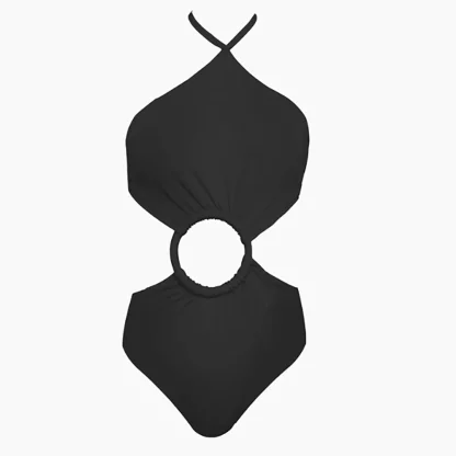 Halter Neck One Piece Swimsuit - Image 4