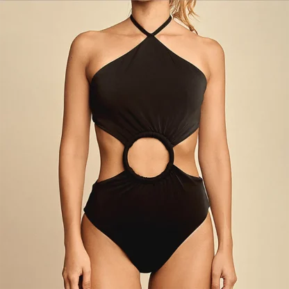 Halter Neck One Piece Swimsuit