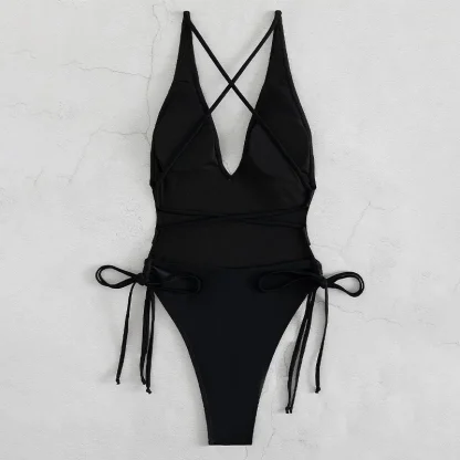 Chic Strappy One Piece Swimsuit - Image 4
