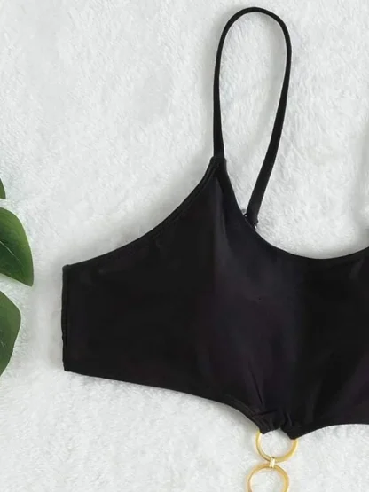Strappy Side One Piece Swimsuit - Image 2