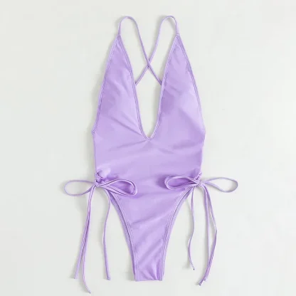 Chic Strappy One Piece Swimsuit - Image 5