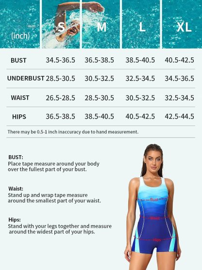 Gradient Color One Piece Swimsuit - Image 7