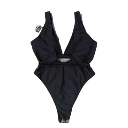 Hollowed-Out Mesh One Piece Swimsuit - Image 6