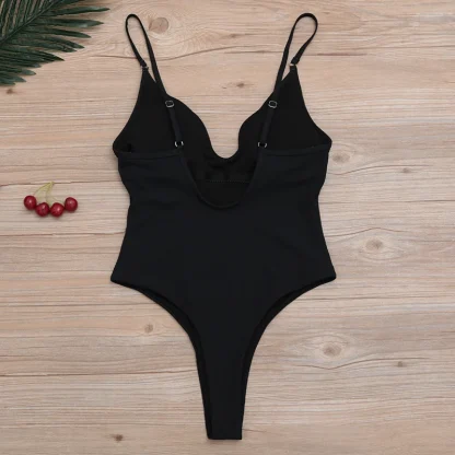 Basic Comfortable One Piece Swimsuit - Image 4