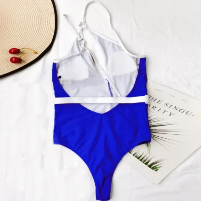 Hollow Out Belted One Piece Swimsuit - Image 6