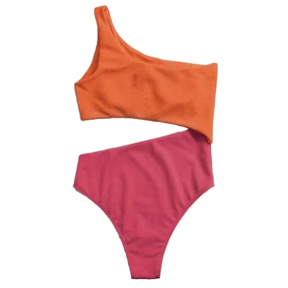 Patchwork One Piece Swimsuit - Image 6