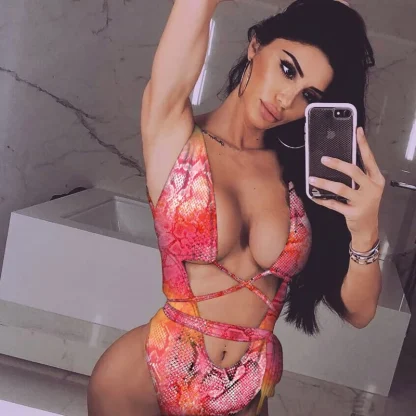 Bandage One Piece Swimsuit - Image 3