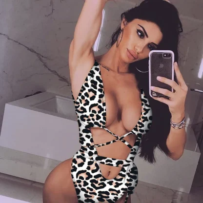 Bandage One Piece Swimsuit - Image 4