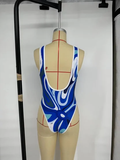 Beachwear Print One Piece Swimsuit - Image 6