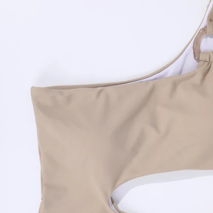 One Shoulder One Piece Swimsuit - Image 6