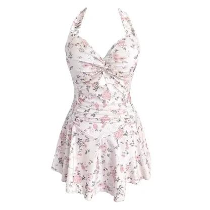 Sweet Floral One Piece Swimsuit - Image 6