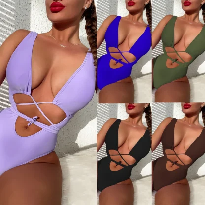 Bandage One Piece Swimsuit - Image 6