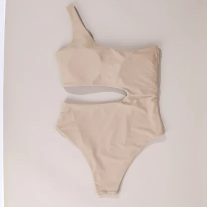 One Piece Swimsuit with Single Shoulder Strap - Image 6