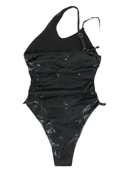 Oblique Shoulder One Piece Swimsuit - Image 2