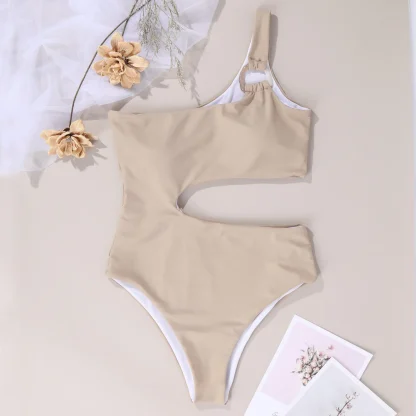 One Shoulder One Piece Swimsuit - Image 5