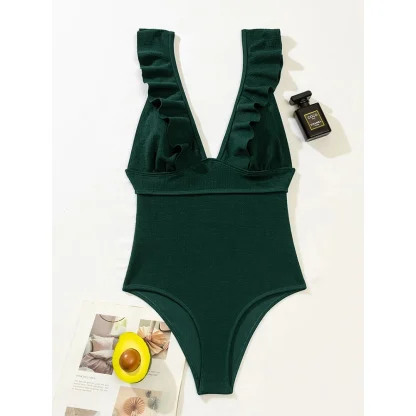 Chic Ruffle One Piece Swimsuit - Image 5