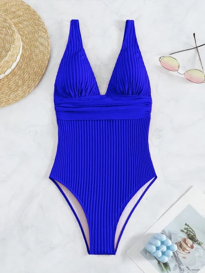 Deep V Push-Up One Piece Swimsuit - Image 6