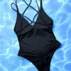 Backless Sexy Pad One Piece Swimsuit - Image 4