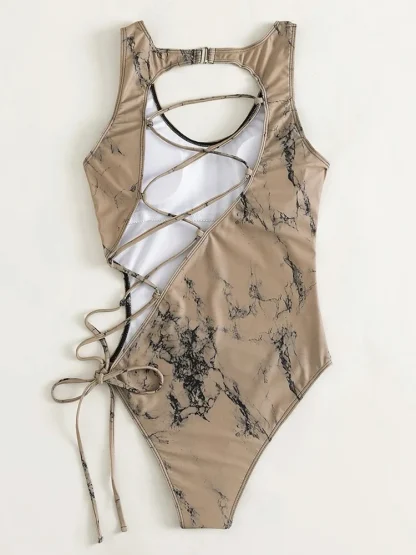 Beachwear Bandage One Piece Swimsuit - Image 6