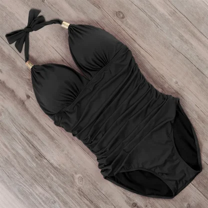 Halter Push-Up One Piece Swimsuit - Image 2