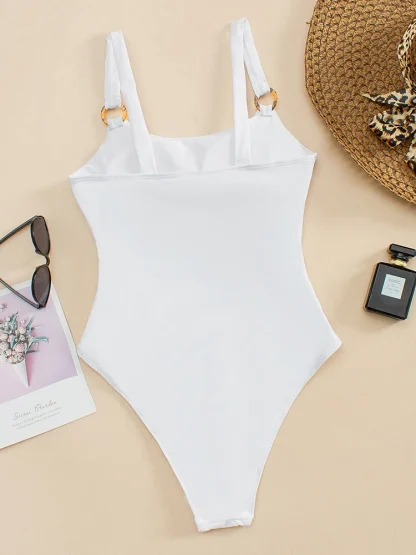 Hollow Out Swimwear One Piece Swimsuit - Image 5