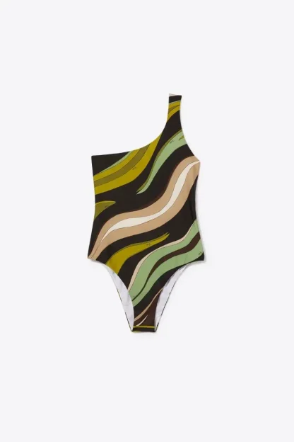 Single Striped One Piece Swimsuit