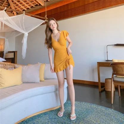 Summer Swimdress One Piece Swimsuit - Image 5